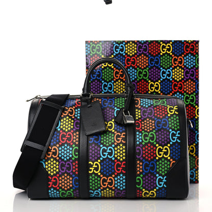 Gucci GG Supreme Monogram Psychedelic Duffle Bag Black Multicolor 10 of 10
