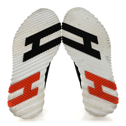 Hermes Air Mesh Suede Goatskin Bouncing Sneakers 35 Black Orange 6 of 9