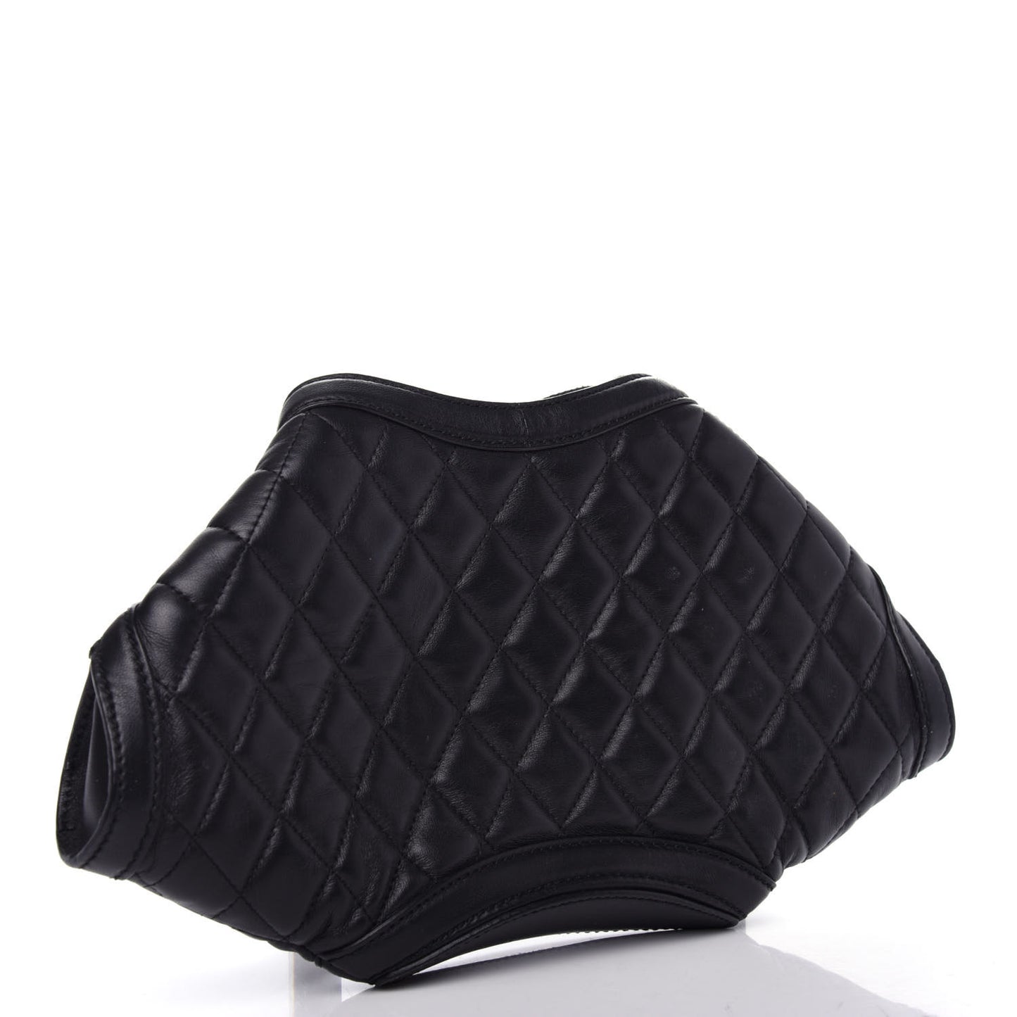 Lambskin Quilted De Manta Clutch Black