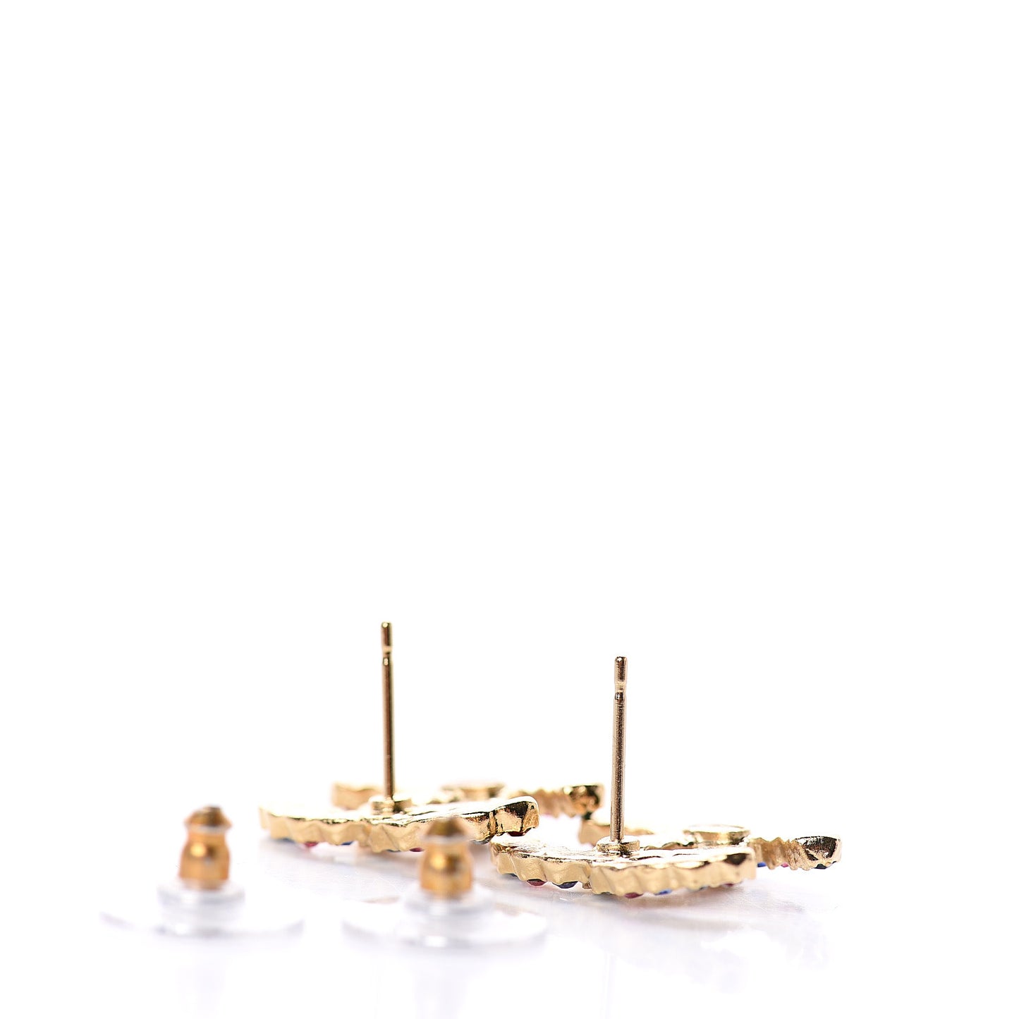 Crystal CC Earrings Gold Multicolor