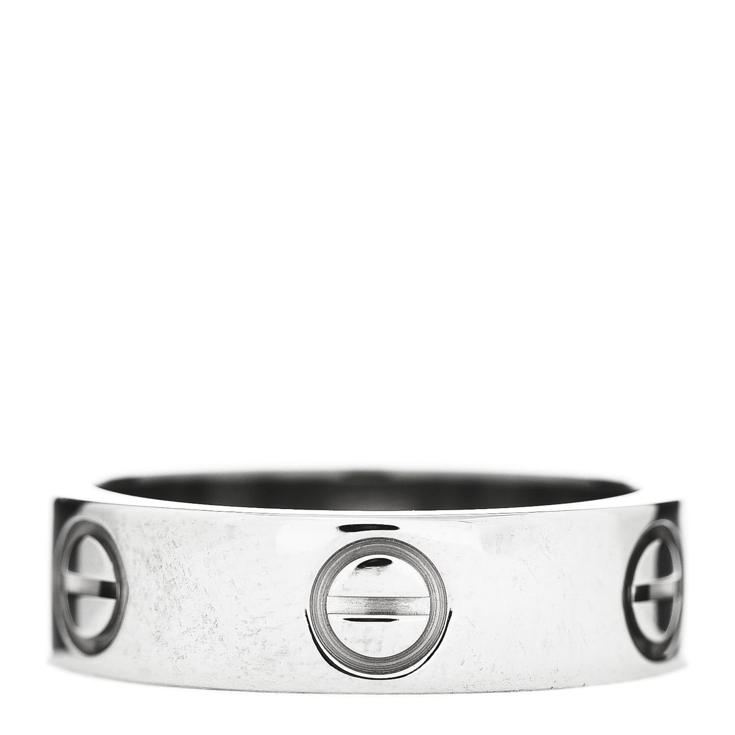 18K White Gold 5.5mm LOVE Ring 52 6
