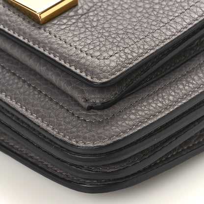 Salvatore Ferragamo Pebbled Calfskin Ginevra Chain Bag Grey 8 of 8