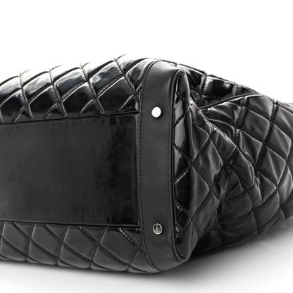 Chanel Vinyl Calfskin Viaggio Travel Bag Black 10 of 12