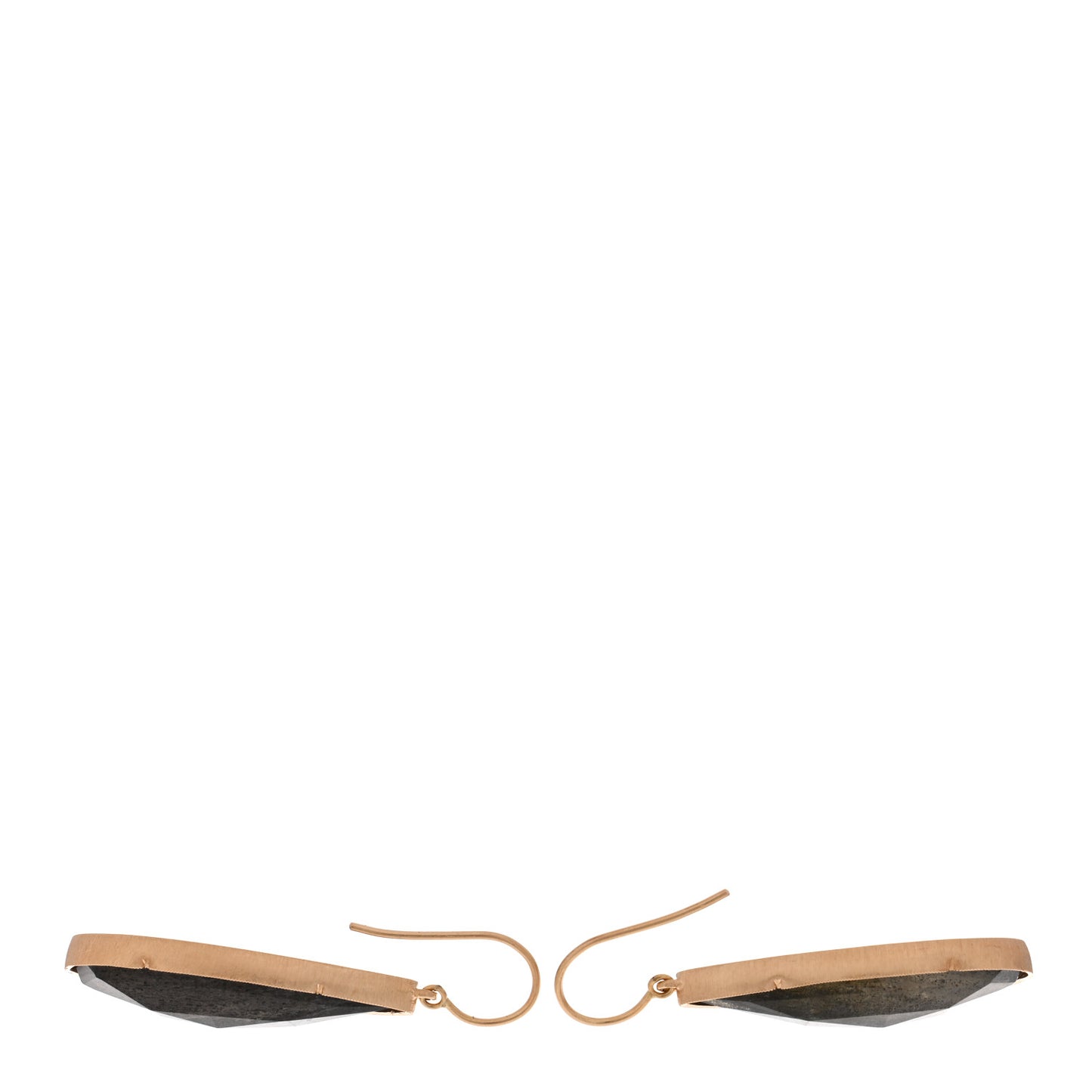 18K Rose Gold Labradorite Extra Large Classic Tear Drop Earrings