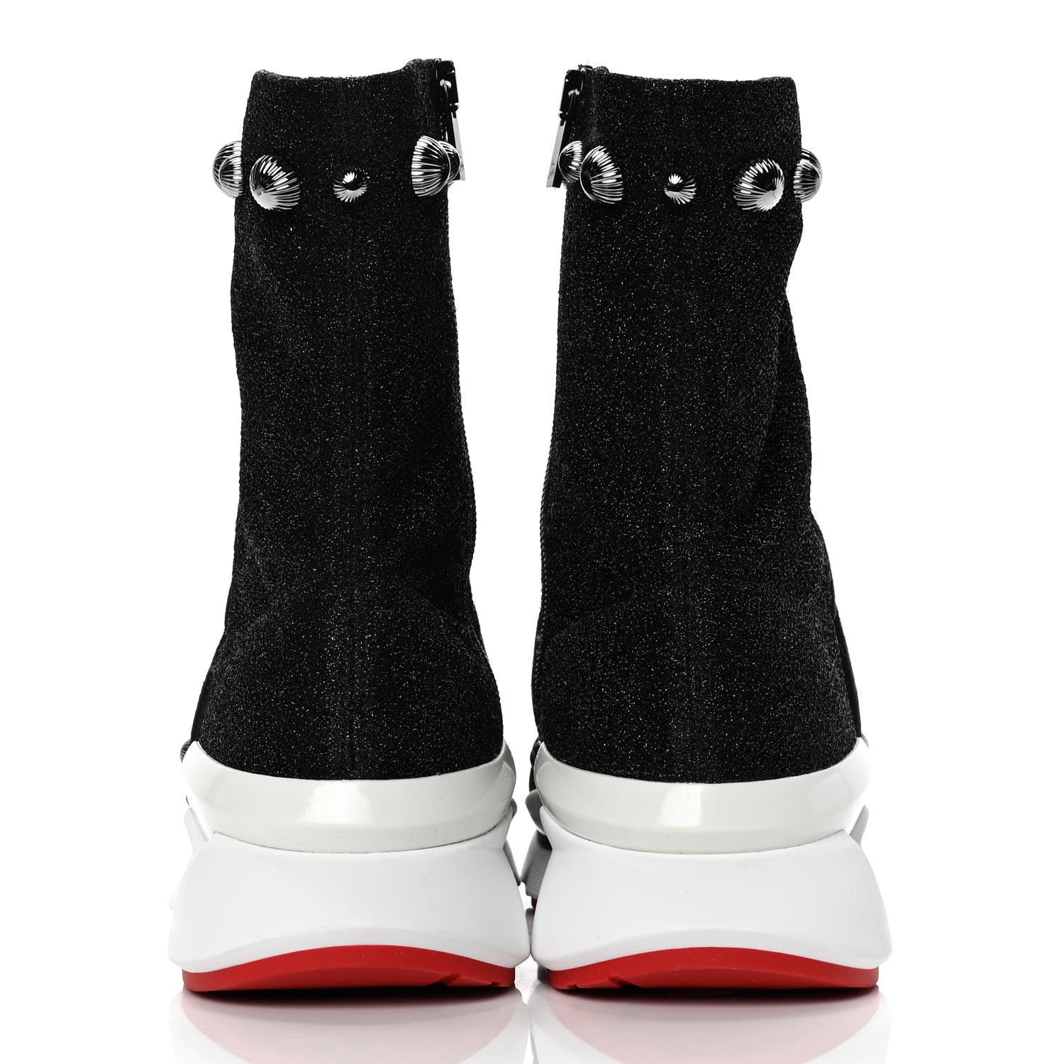 Christian Louboutin Flat Metallic Spikes Go Jigme Go Sneakers 38 Version Black 6 of 9