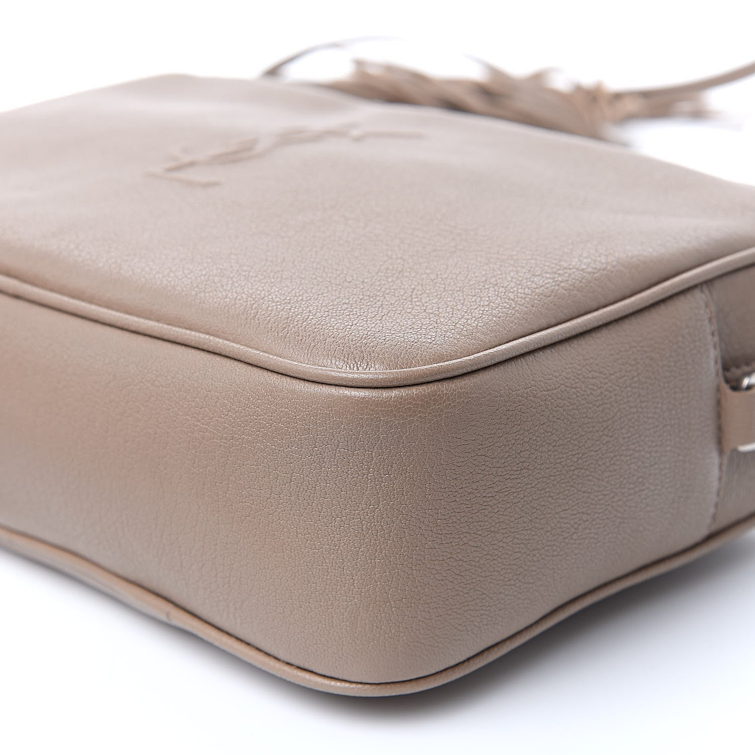 Saint Laurent Lambskin Monogram Small Lou Camera Bag Dark Beige 8 of 9