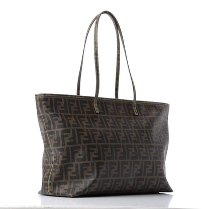 Fendi Zucca Spalmati Medium Roll Tote Tobacco Green 3 of 10