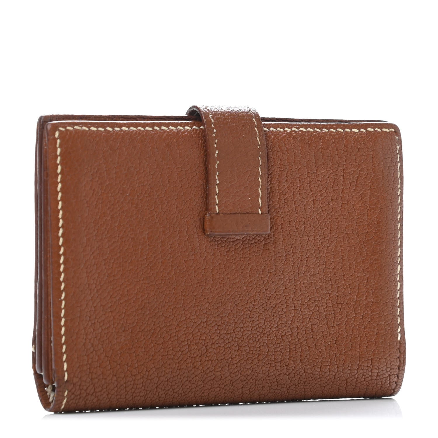 Hermes Chevre Mysore Bearn Card Holder Wallet Gold 2 of 4