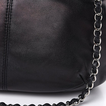 Chanel Shiny Lambskin Quilted Medium Trianon Messenger Flap Black 12 of 13