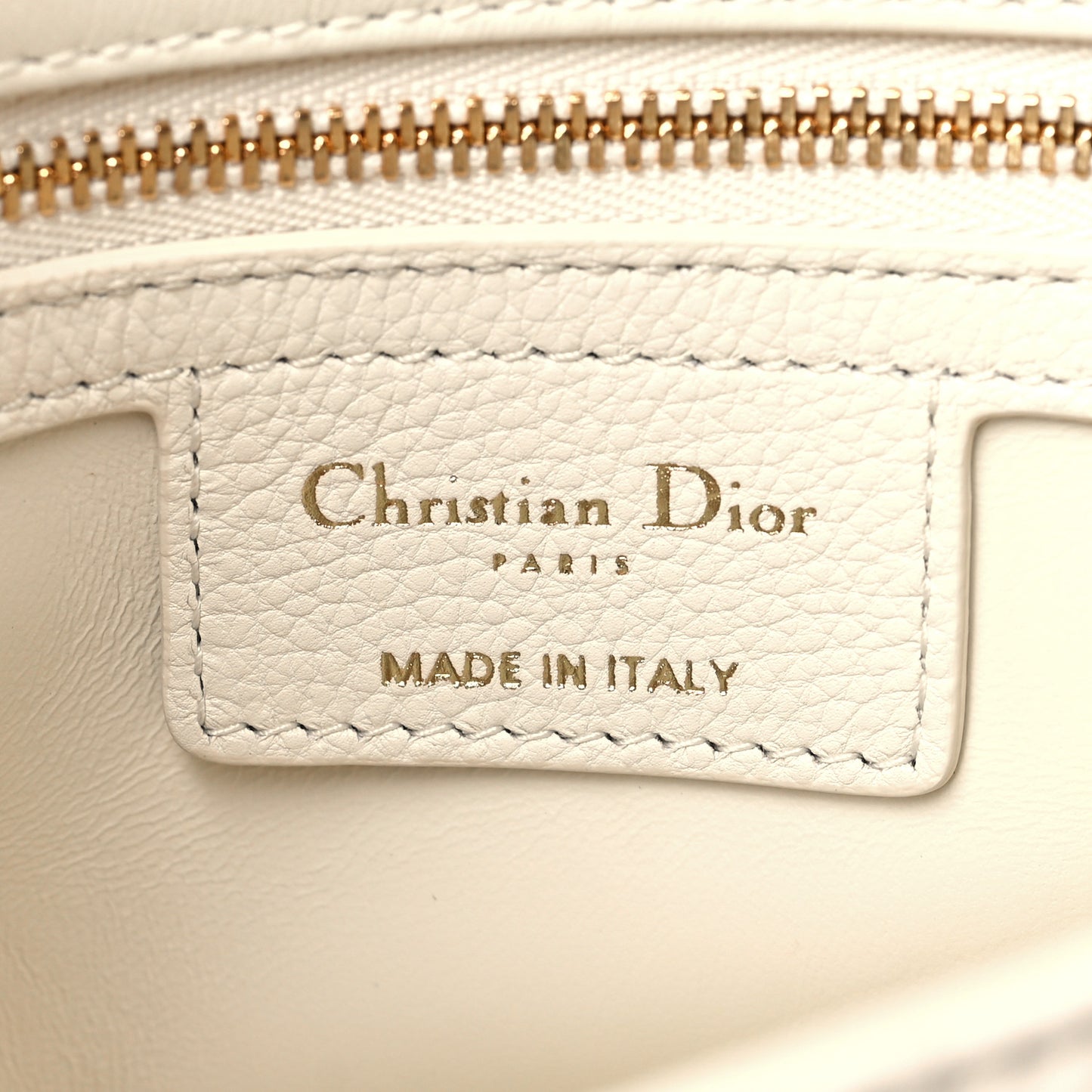 Calfskin Cannage Small Caro Bag Ivory