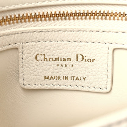 Christian Dior Calfskin Cannage Small Caro Bag Ivory 6 of 11