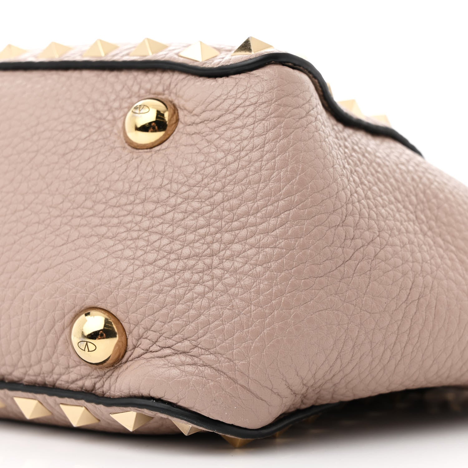 Valentino Garavani Pebbled Calfskin Mini Rockstud Tote Poudre 9 of 9
