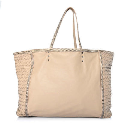 Bottega Veneta Nappa Ayers Intrecciato Tote Beige 1 of 5