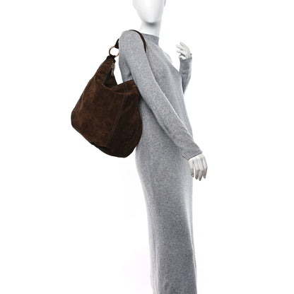 Prada Scamosciato Suede Hobo Brown 3 of 12
