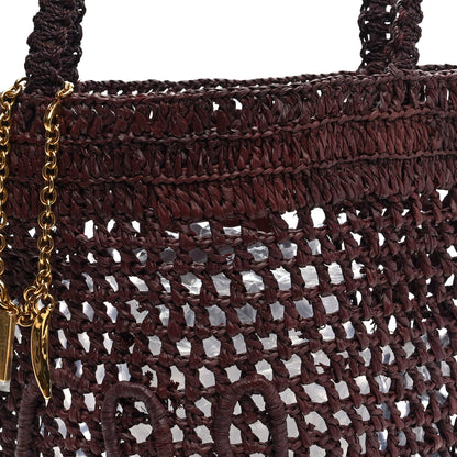 Chloe Raffia Small Summer Banana Tote Kohl Brown 7 of 9