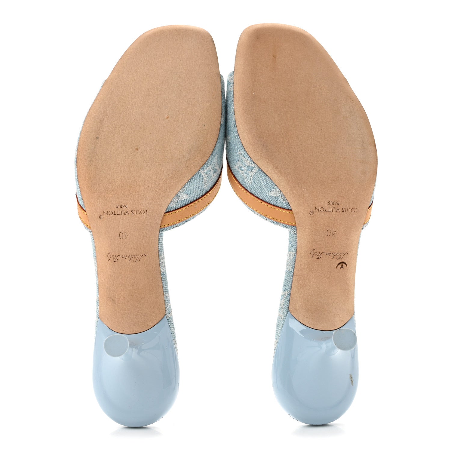Louis Vuitton Monogram Denim 6AM Mules 40 Light Blue 6 of 9
