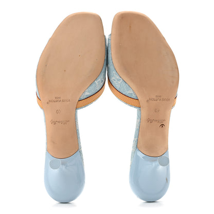 Louis Vuitton Monogram Denim 6AM Mules 40 Light Blue 6 of 9