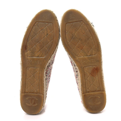 Chanel Tweed CC Espadrilles 38 Pink Black 5 of 9