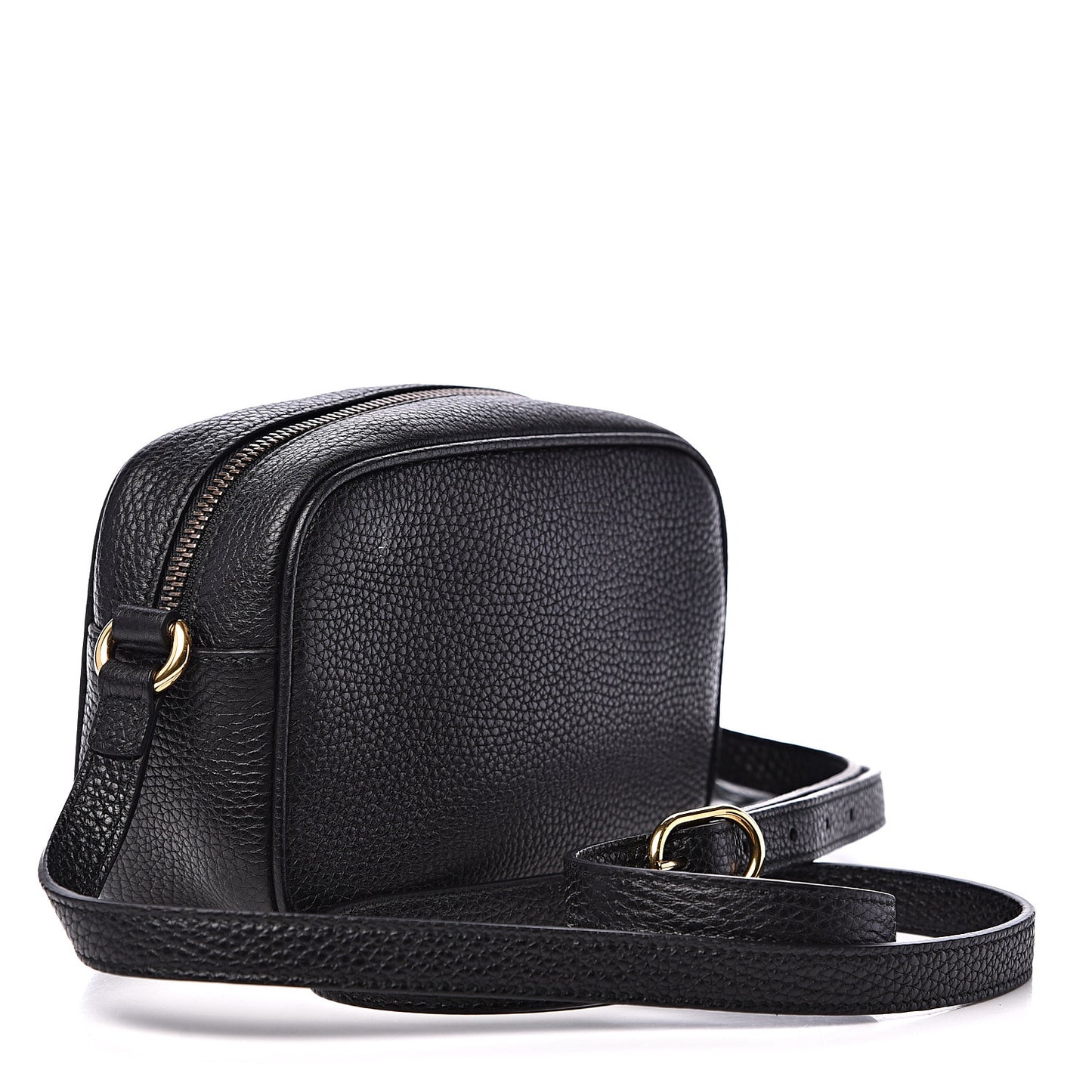 Pebbled Calfskin Mini Soho Disco Bag Black