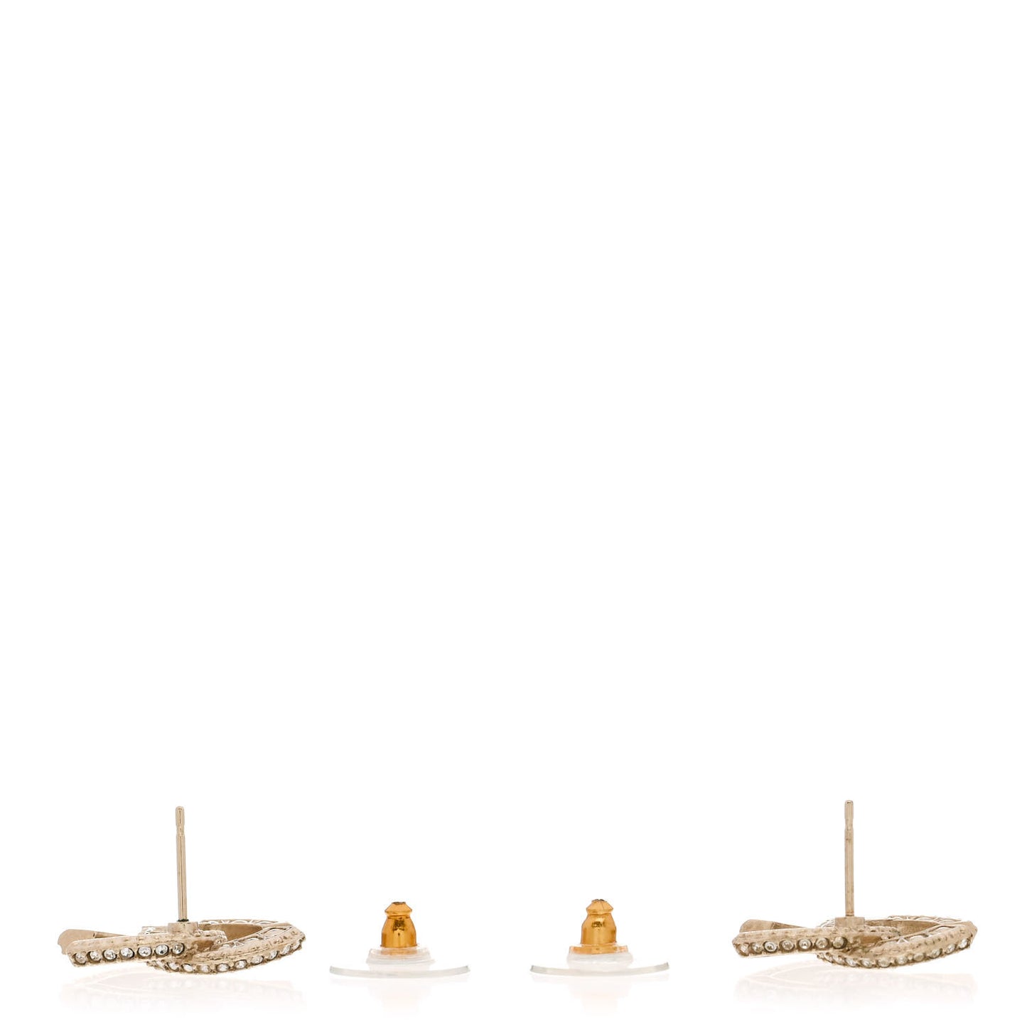 Crystal Timeless CC Earrings Light Gold