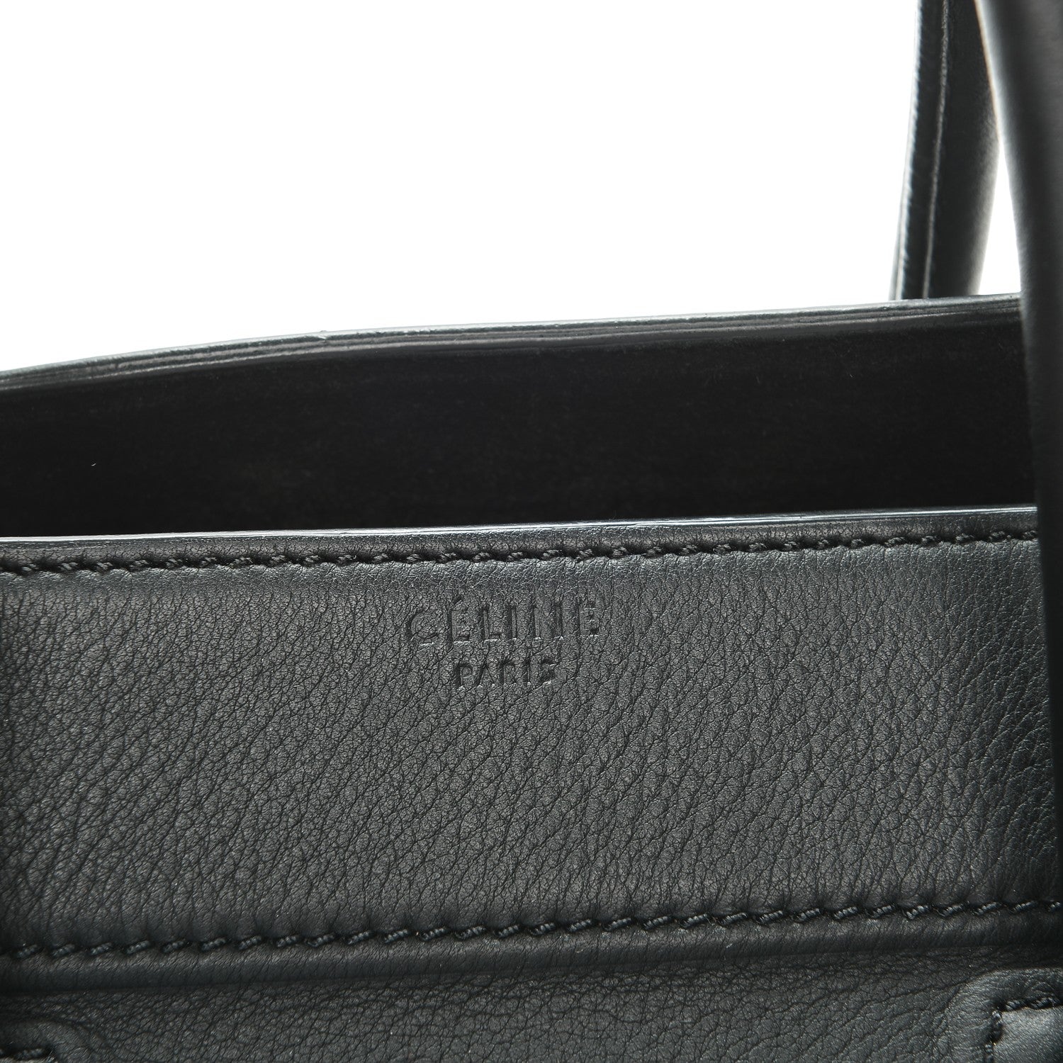 Celine Supple Calfskin Medium Phantom Luggage Black 7 of 8