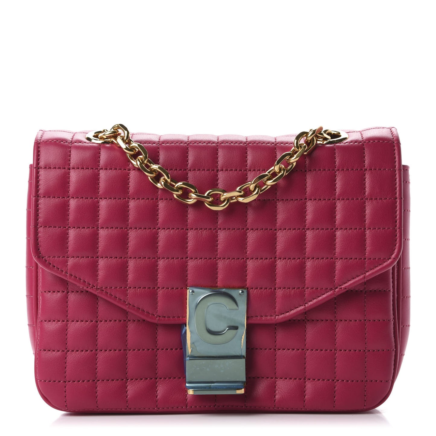 Calfskin Quilted Medium C Bag Pink