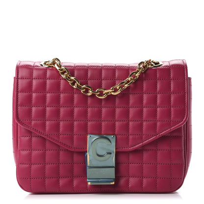Celine Calfskin Quilted Medium C Bag Pink 1 of 11