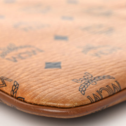 MCM Visetos Liz Shopper Tote Pouch Cognac 6 of 7