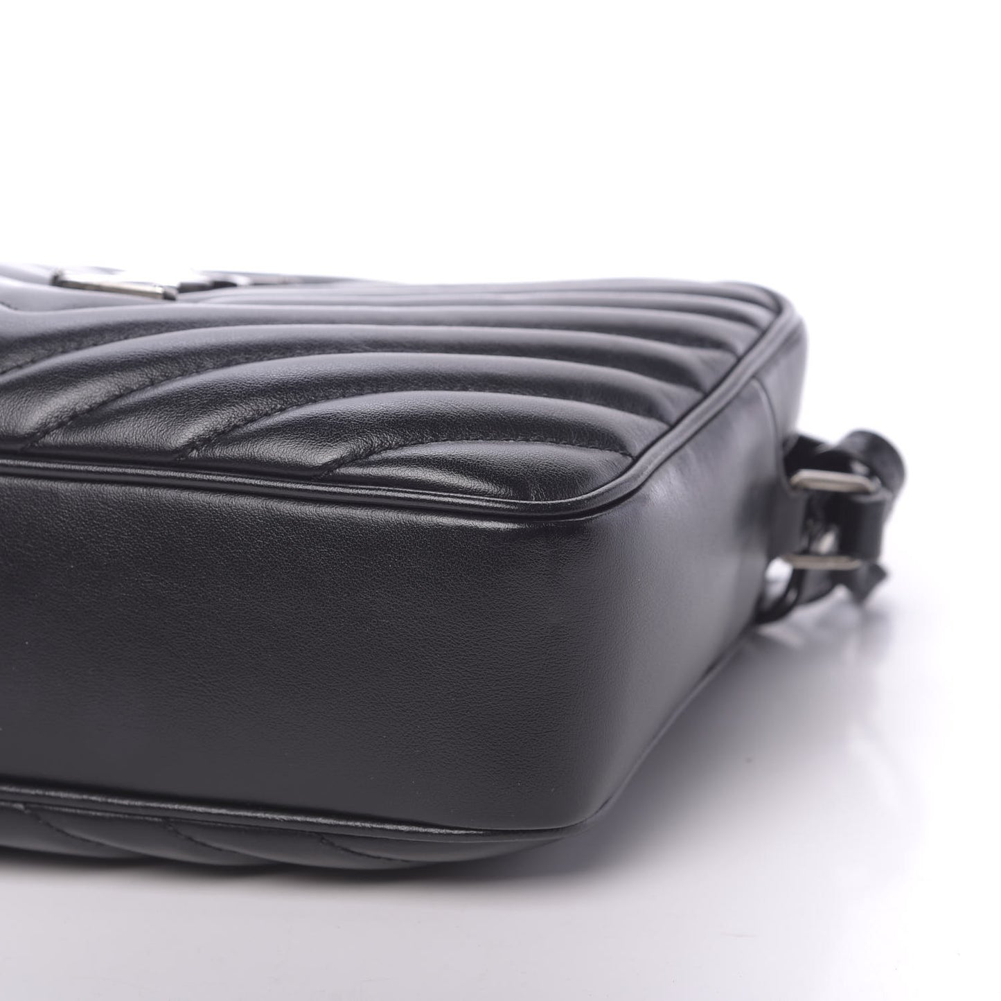 Calfskin Matelasse Monogram Lou Camera Bag Black