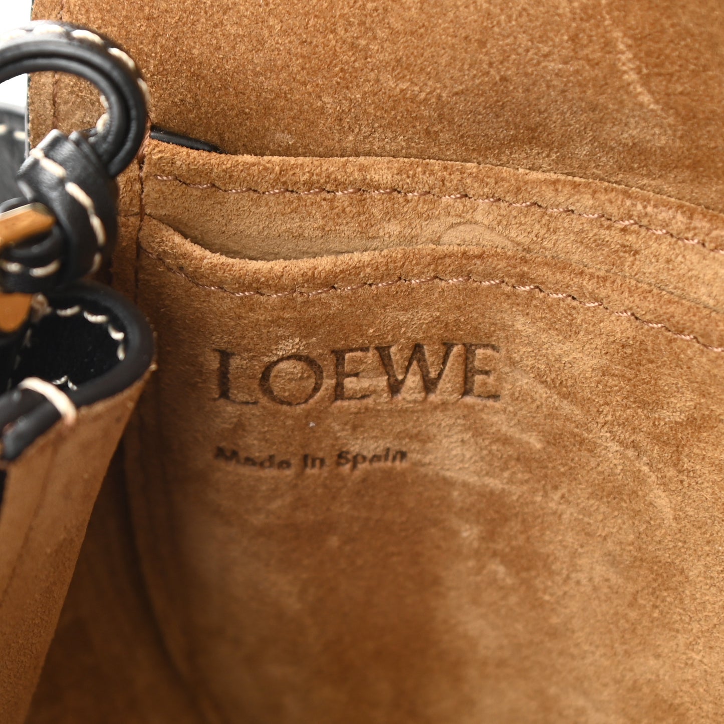Calfskin Mini Gate Belt Bag Black