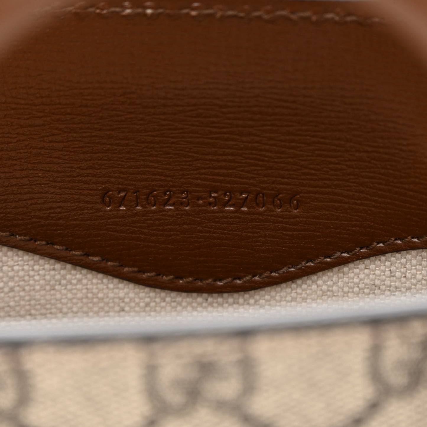 GG Supreme Monogram Azalea Calfskin Mini Retro Interlocking G Tote Bag Beige Ebony Brown Sugar