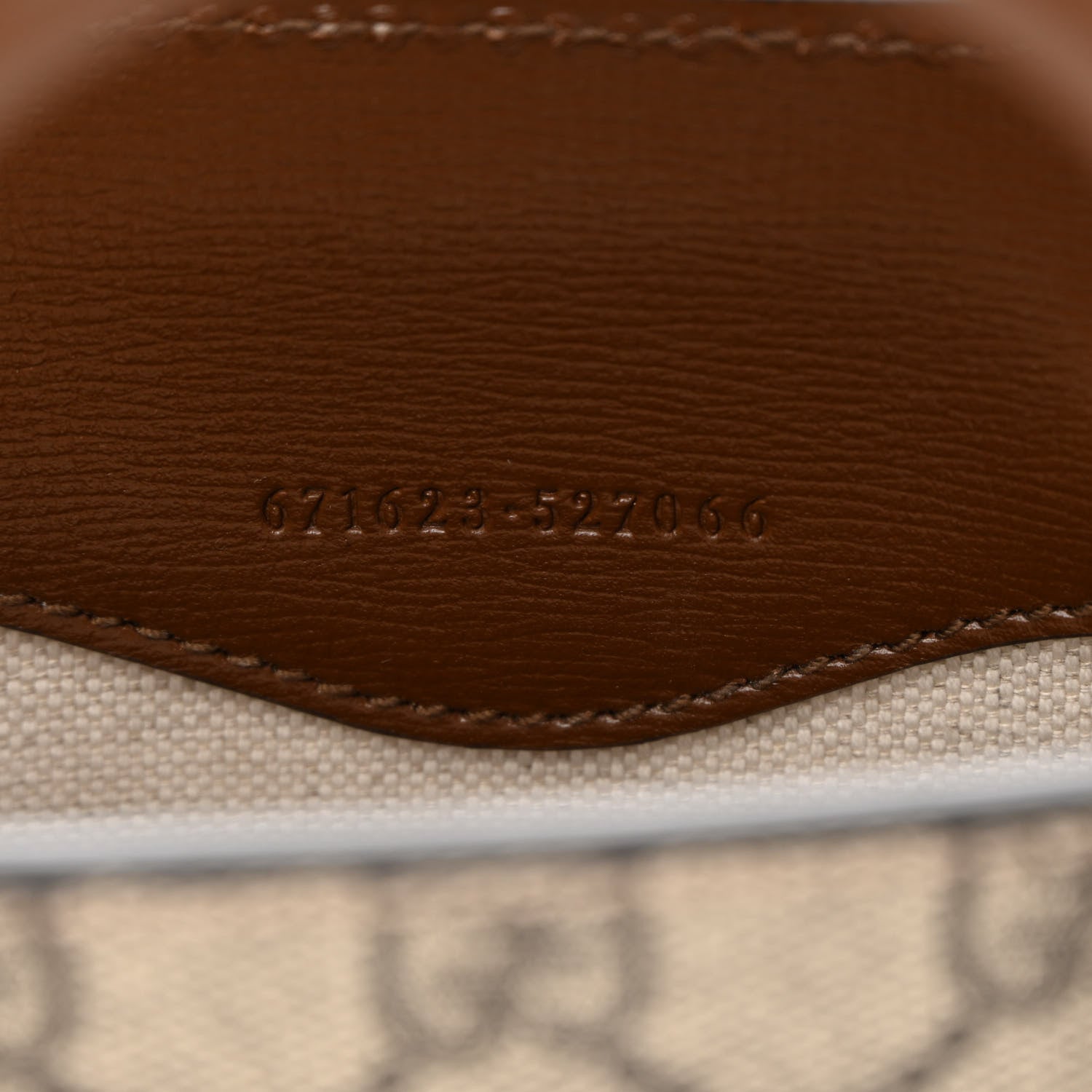 Gucci GG Supreme Monogram Azalea Calfskin Mini Retro Interlocking G Tote Bag Beige Ebony Brown Sugar 7 of 12