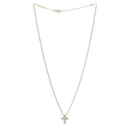 Van Cleef & Arpels 18K Yellow Gold Diamond Cross Pendant Necklace 3 of 5