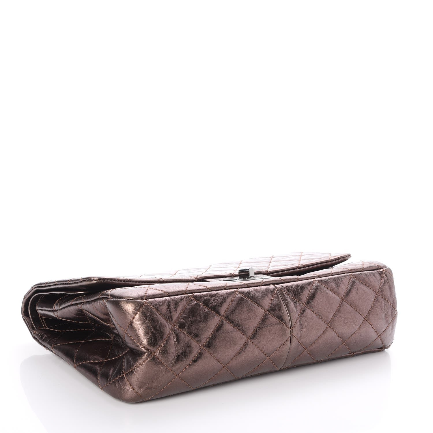 Chanel Metallic Aged Calfskin Quilted 2.55 Reissue 227 Flap Bronze 5 of 8