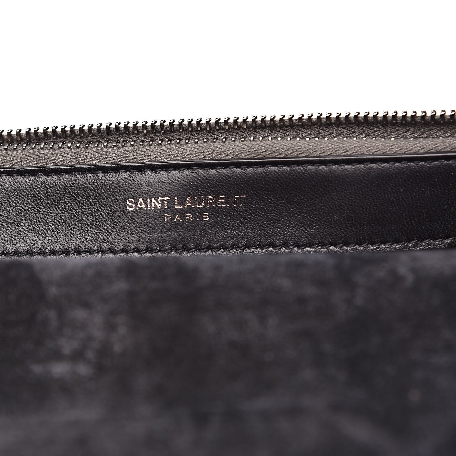Saint Laurent Metallic Python Calfskin Embossed Classic Monogram Kate Tassel Chain Wallet Anthracite 6 of 13