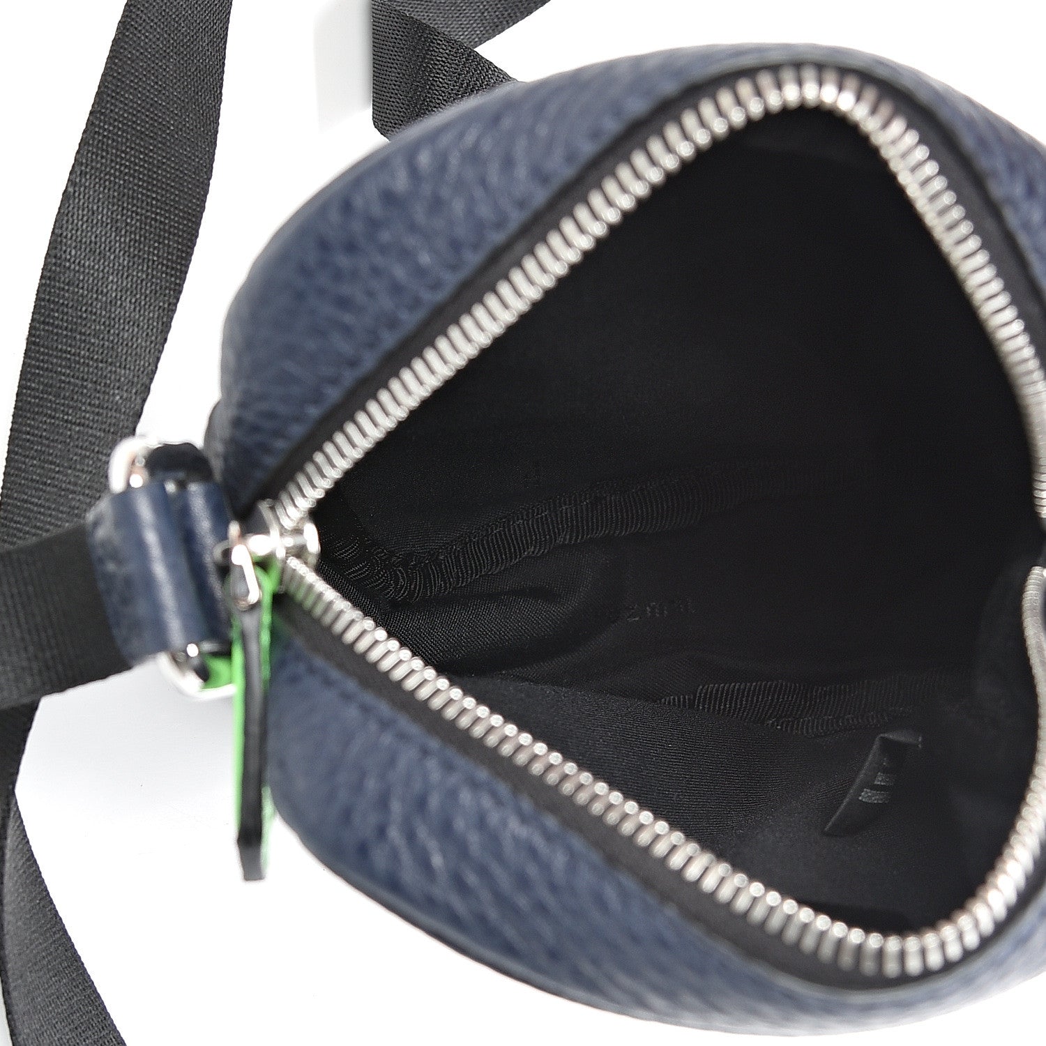 Fendi Cuoio Romano Fluo Metal Bug Eyes Small Messenger Bag Blue Notte Verde Fluo 4 of 9