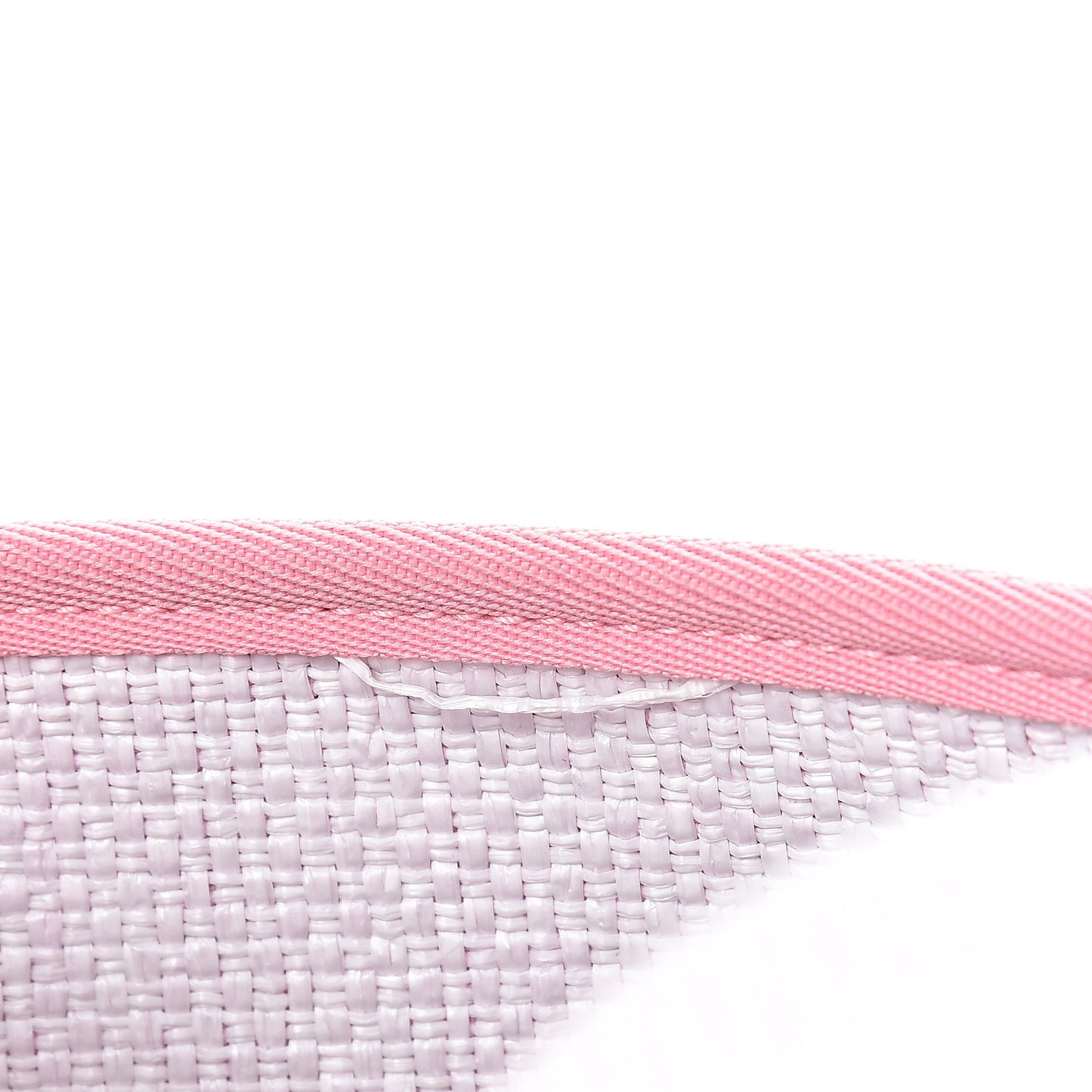 Woven Straw Raffia Small Deauville Messenger Pink