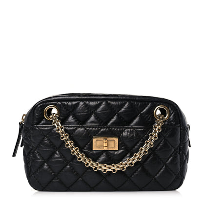 Chanel Aged Calfskin Quilted Small Reissue Camera Case Black 1 of 9
