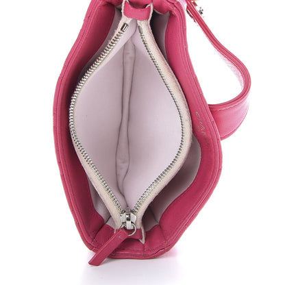 Chanel Lambskin Quilted Mini Phone Holder Clutch Pink 5 of 8