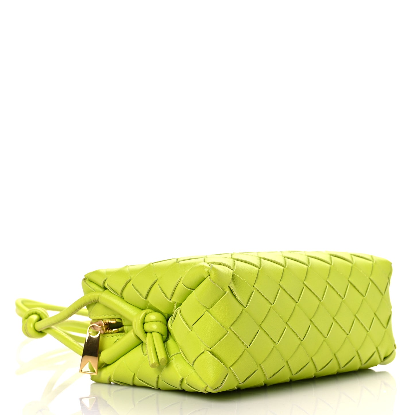 Nappa Intrecciato Mini Loop Camera Bag Acid Kiwi
