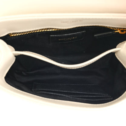 Saint Laurent Calfskin Y Quilted Monogram Toy Loulou Crossbody Bag Crema Soft 5 of 10