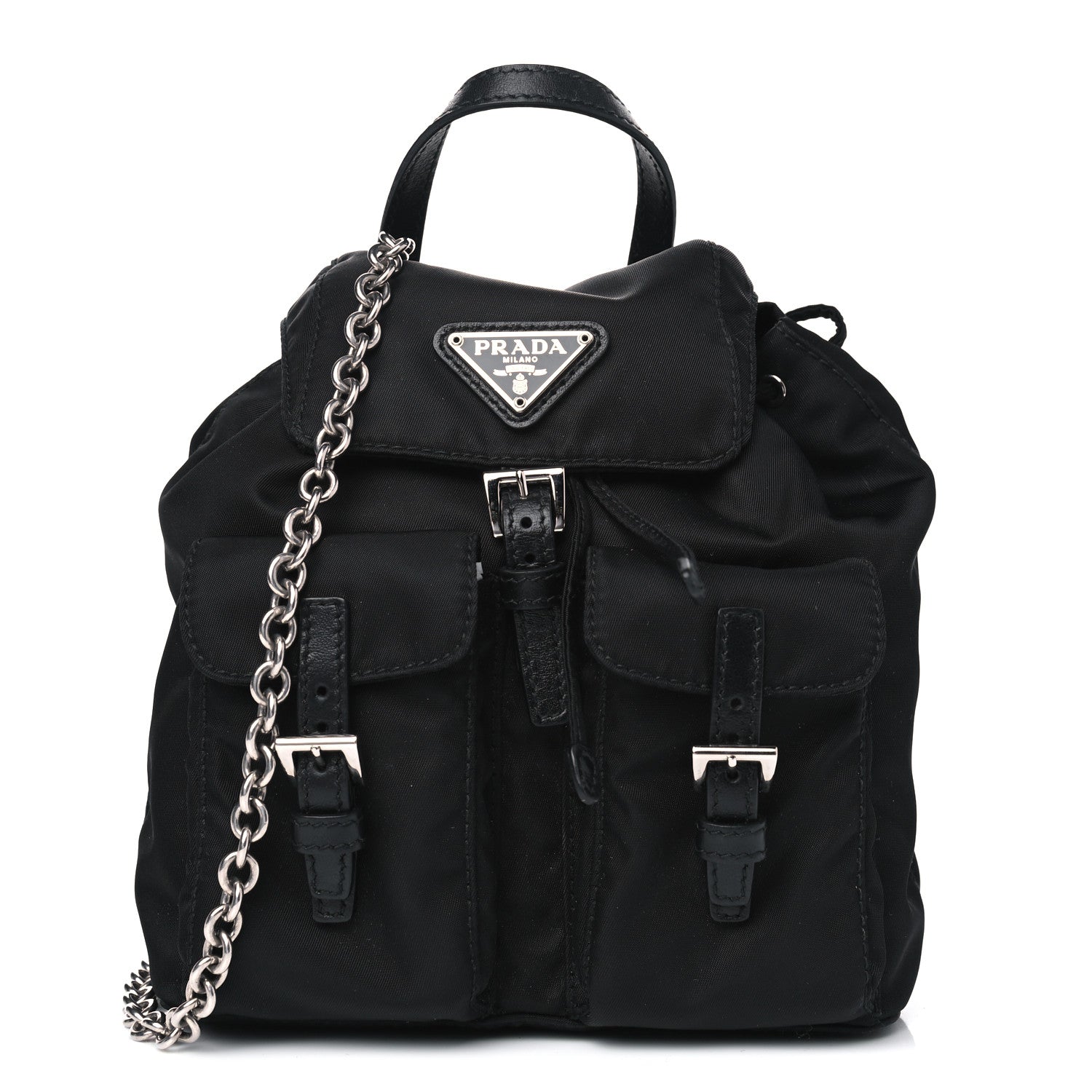 Prada Nylon Vela Mini Crossbody Backpack Black 1 of 8