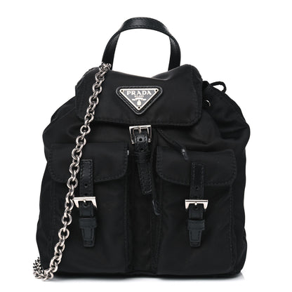 Prada Nylon Vela Mini Crossbody Backpack Black 1 of 8