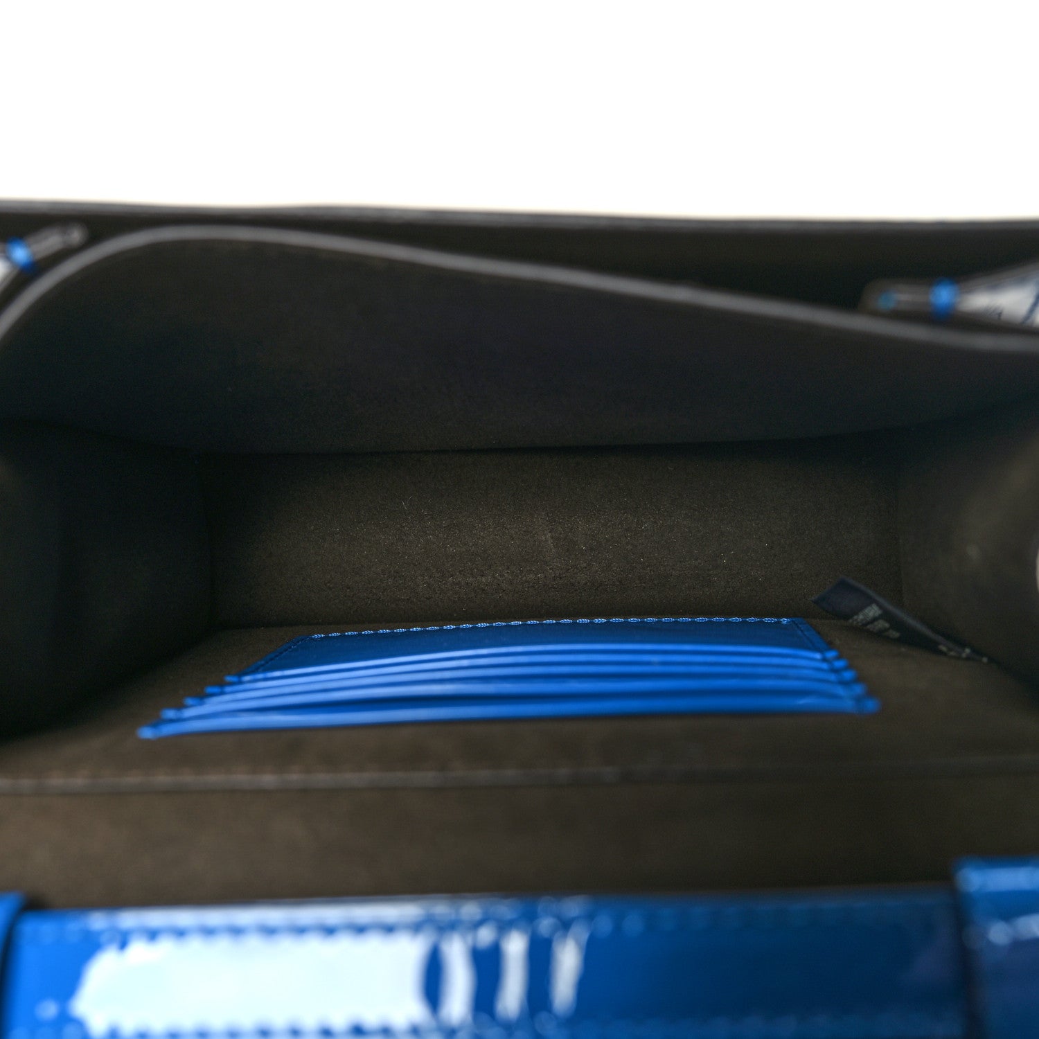 Fendi Vitello Vernice Mou Karligraphy Crossbody Bag Bluette 5 of 11