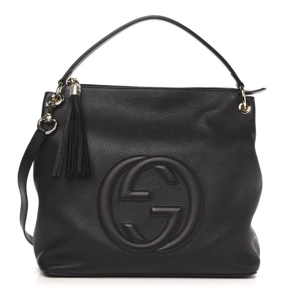 Gucci Pebbled Calfskin Large Soho Hobo Black 1 of 9