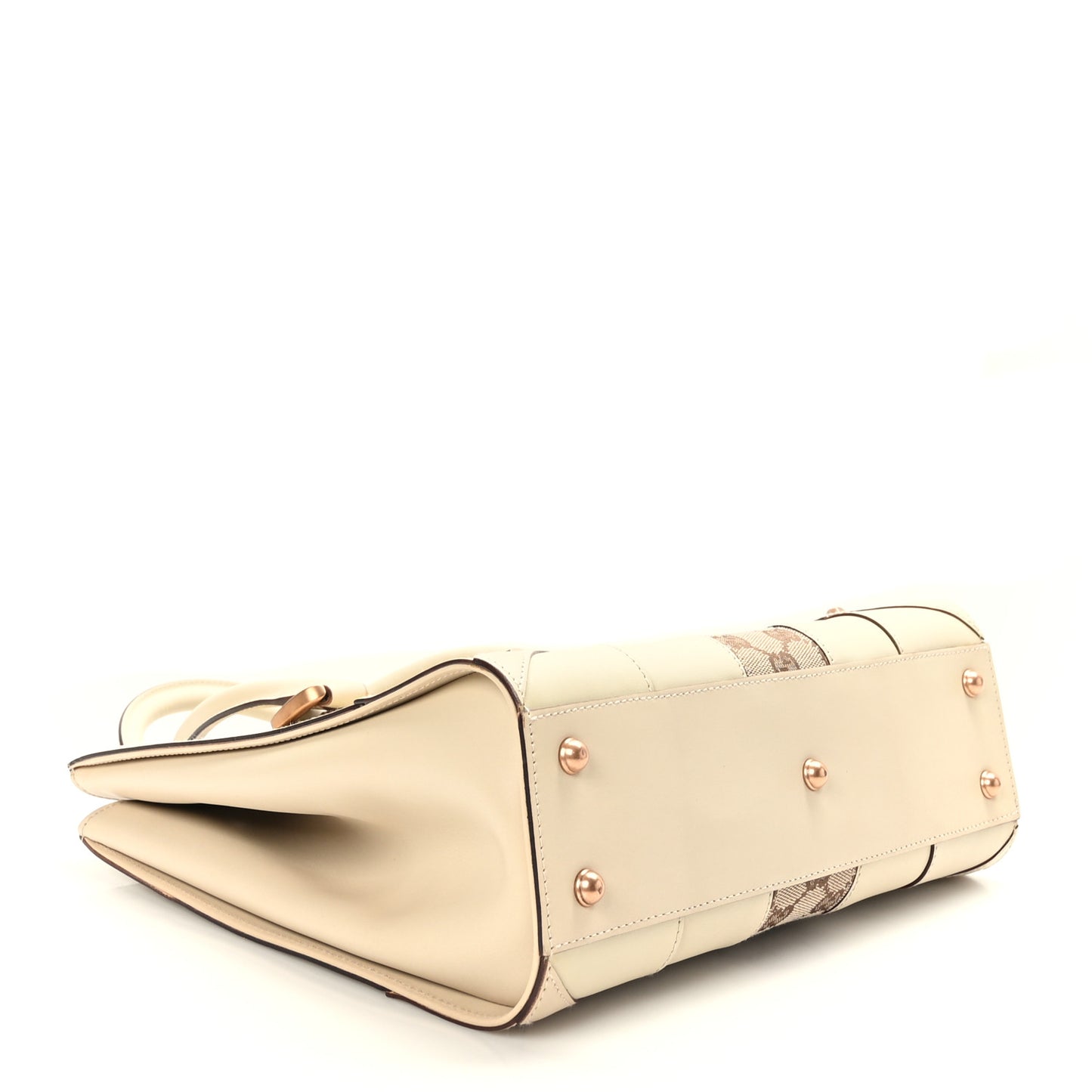 Calfskin GG Monogram Tote Off White