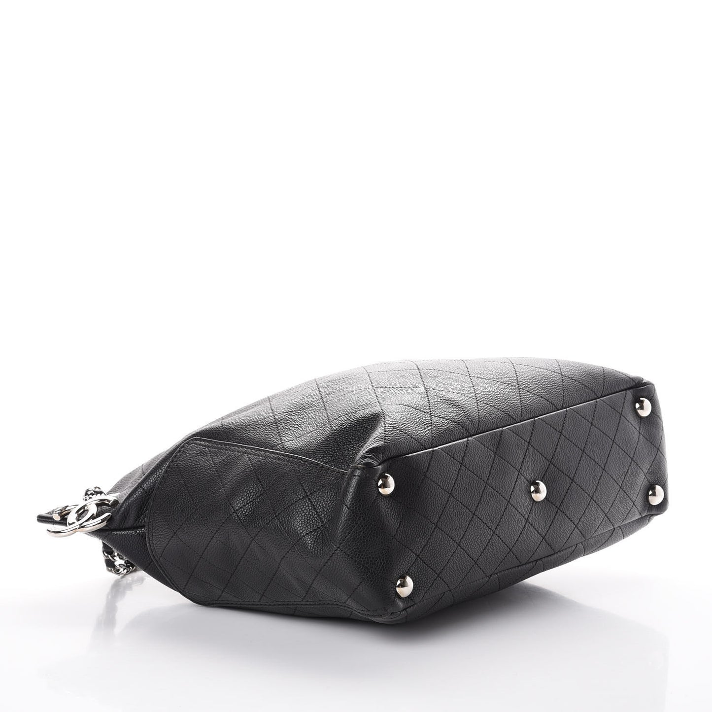 Caviar Stitched Medium CC Pocket Hobo Black