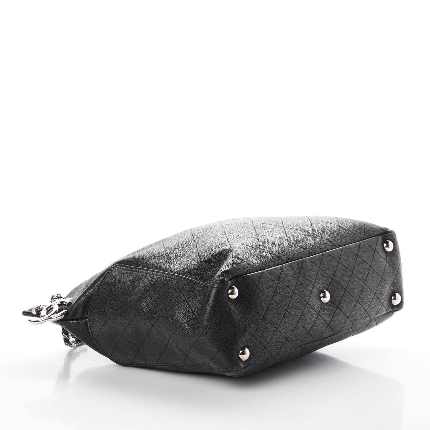 Chanel Caviar Stitched Medium CC Pocket Hobo Black 4 of 10