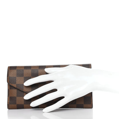 Louis Vuitton Damier Ebene Josephine Wallet Red 2 of 9