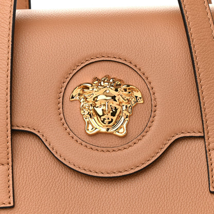 Versace Grained Calfskin La Medusa Tote Brown 9 of 9